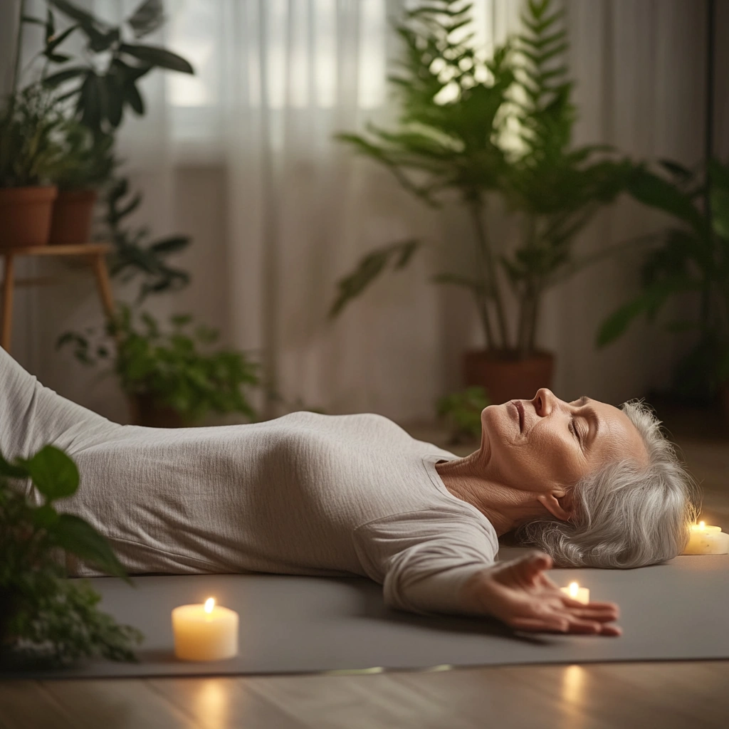 Пенсіонери практикують йогу для розслаблення